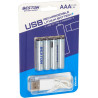 Акумулятор Beston AAA USB Type-C 400mah 1.5V Li-ion * 4 (3AC-18/AA620272)