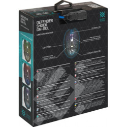 Мишка Defender Shock GM-110L Black (52110)