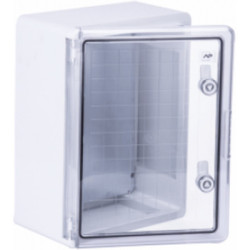 Шафа настінна ADAL PANO 400х300х220, з прозор. двецятами, IP65, Бокс ударостійкий, ABS пластик (144903 / 30999)