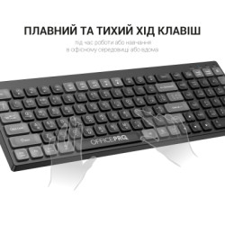 Клавіатура OfficePro SK985B Wireless/Bluetooth Black (SK985B)