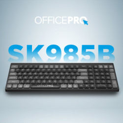 Клавіатура OfficePro SK985B Wireless/Bluetooth Black (SK985B)