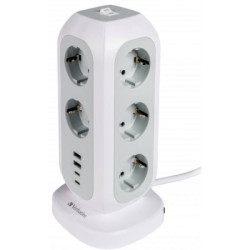 Мережевий фільтр живлення Verbatim 11 розеток, 2 x USB-C та 2 x USB-A (49547)