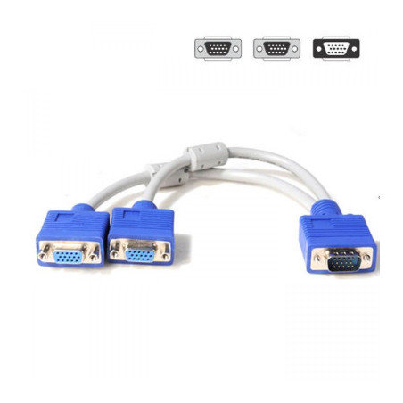 Перехідник VGA M to 2 VGA F 10 cm Atcom (10800)