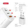 Зарядний пристрій Intaleo 65W GAN 2USB-C PD+USB-A QC 3.0 white (1283126559525)