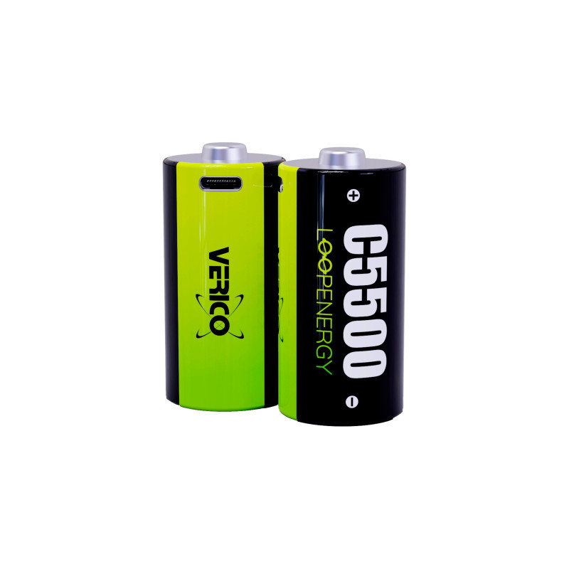 Акумулятор Verico C/R14 USB Type-C 3700mAh 1.5V Li-ion * 2 (LoopEnergy) (1BTOV-A4N0A2-NN)