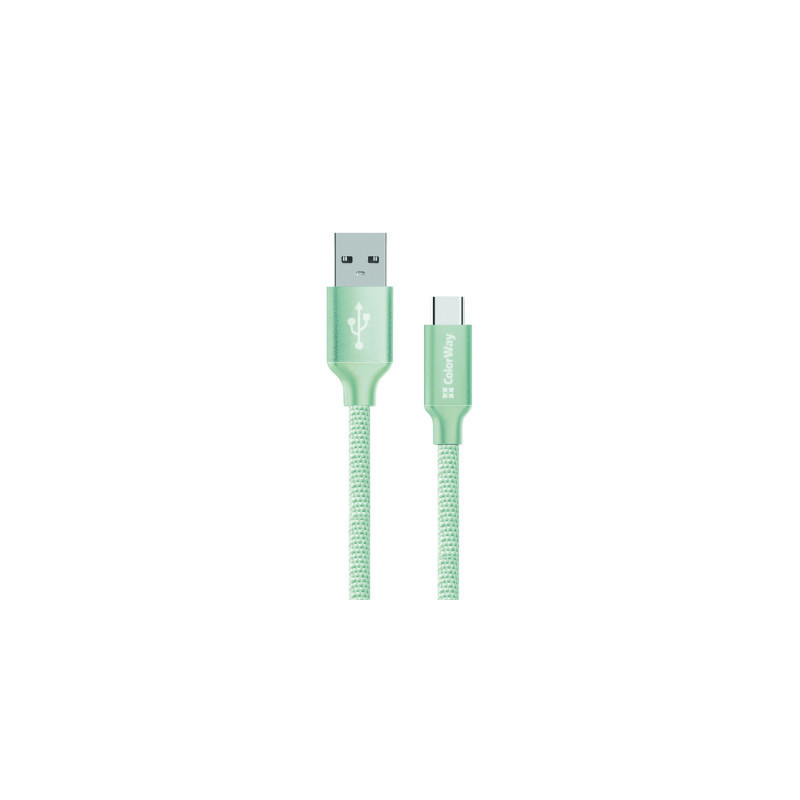 Дата кабель USB 2.0 AM to USB-C 1.0m mint ColorWay (CW-CBUC003-MT)