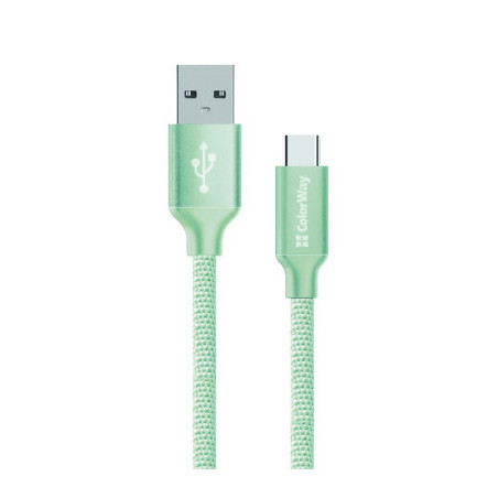 Дата кабель USB 2.0 AM to USB-C 1.0m mint ColorWay (CW-CBUC003-MT)