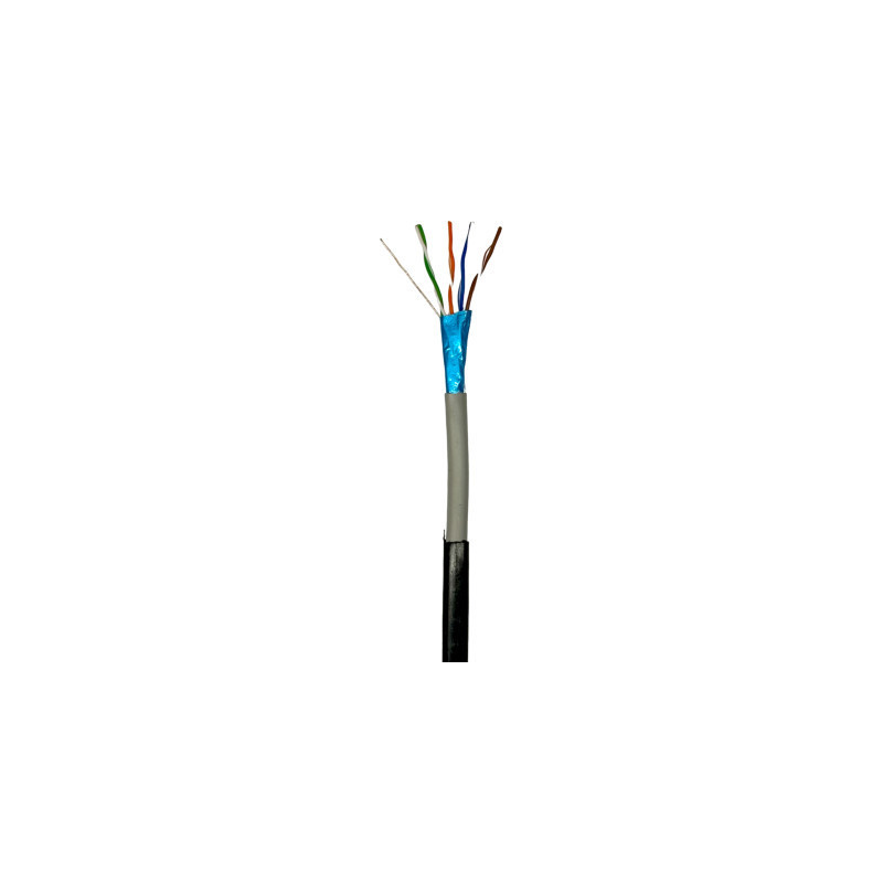 Кабель мережевий GEAR FTP 305м, cat.6, CCA, 4*2*0,51, PVC+PE, outdoor (GEC-FTPC6CCAOUT051305)