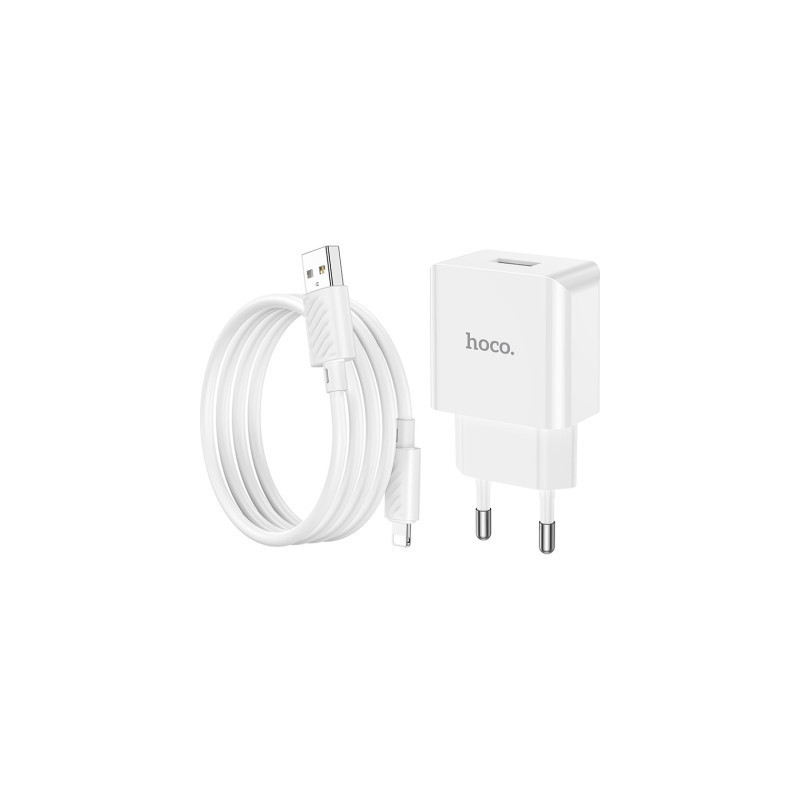 Зарядний пристрій HOCO C106A charger set(iP) White (6931474783899)