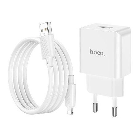 Зарядний пристрій HOCO C106A charger set(iP) White (6931474783899)