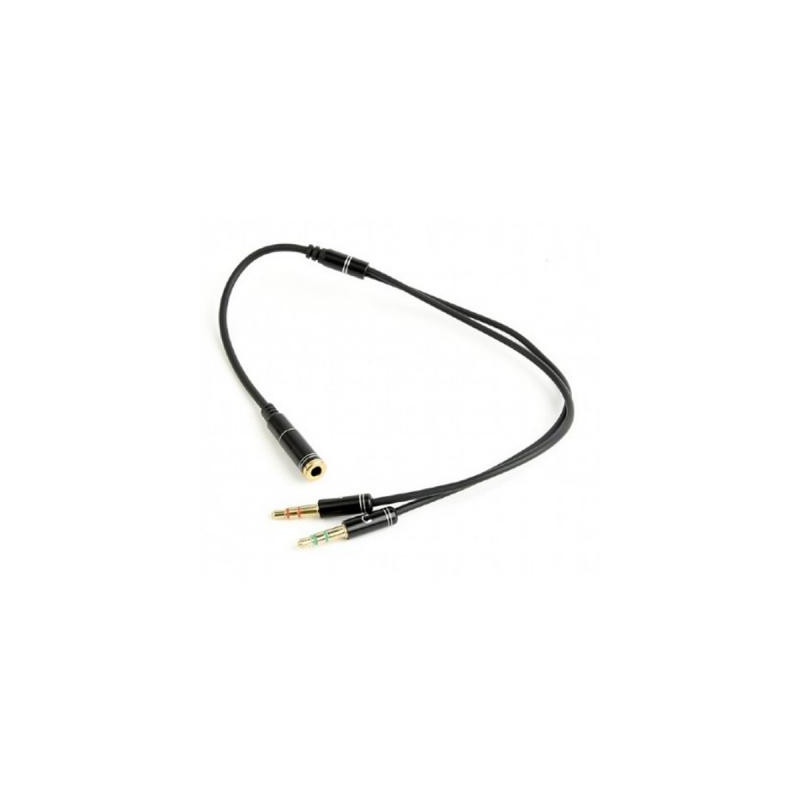 Кабель мультимедійний 3.5mm F to 2x3.5mm M 0.2m Cablexpert (CCA-418M)