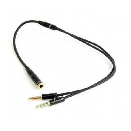 Кабель мультимедійний 3.5mm F to 2x3.5mm M 0.2m Cablexpert (CCA-418M)