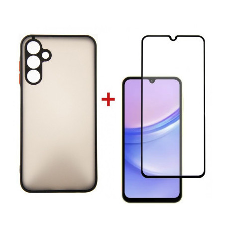 Чохол до мобільного телефона Dengos Kit for Samsung Galaxy A25 5G case + glass (Black) (DG-KM-65)