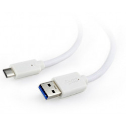 Дата кабель USB 3.0 AM to USB-C 0.1m Cablexpert (CCP-USB3-AMCM-W-0.1M)