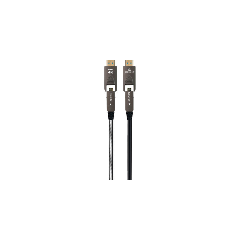 Кабель мультимедійний HDMI M to HDMI M 30.0m V2.0 4K60Hz A/D to A/D AOC Cablexpert (CCAP-HDMIDD-AOC-30M)