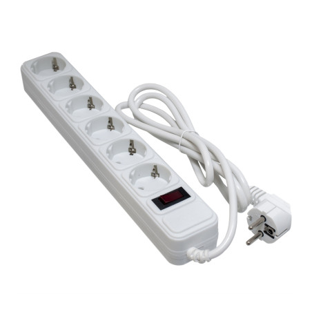 Мережевий фільтр живлення Patron 5m (SP-1065W), 6 розеток White (EXT-PN-SP-1065W)