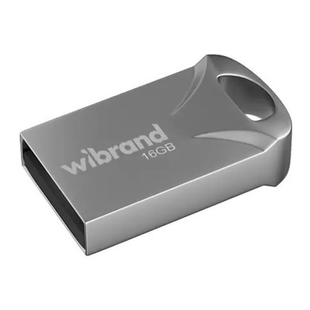 USB флеш накопичувач Wibrand 16GB Hawk Silver USB 2.0 (WI2.0/HA16M1S)
