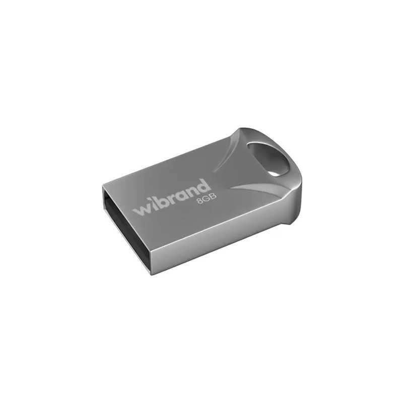 USB флеш накопичувач Wibrand 8GB Hawk Silver USB 2.0 (WI2.0/HA8M1S)