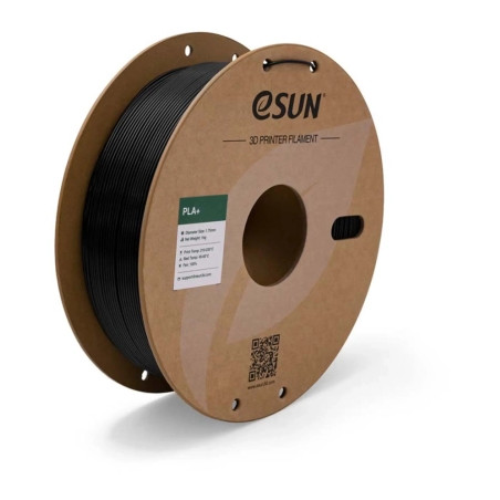 Пластик для 3D-принтера eSUN PLA+ 1.75мм, 1кг, black (PLA+P175B1)