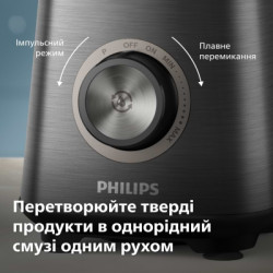 Блендер Philips стаціонарний Series 5000, 1200Вт, чаша-2000мл, скло, склянка в ко (HR3041/00)