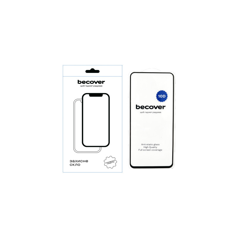 Скло захисне BeCover Xiaomi Redmi 12 4G 10D Black (711369)