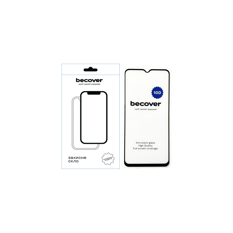 Скло захисне BeCover Samsung Galaxy A14 4G SM-A145/A14 5G SM-A146 10D Black (711518)