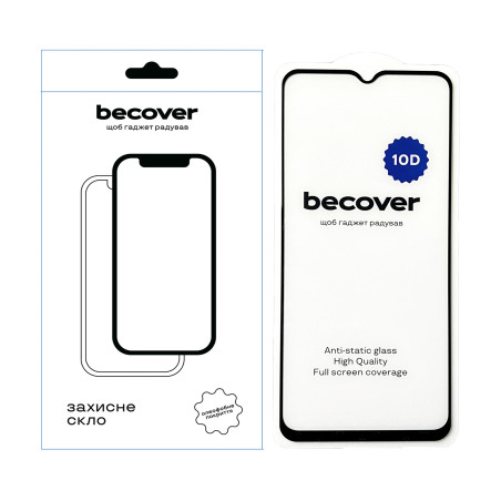 Скло захисне BeCover Samsung Galaxy A14 4G SM-A145/A14 5G SM-A146 10D Black (711518)