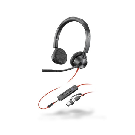 Навушники Poly Poly Blackwire 3325-M USB-A/USB-C Black (8X222AA)