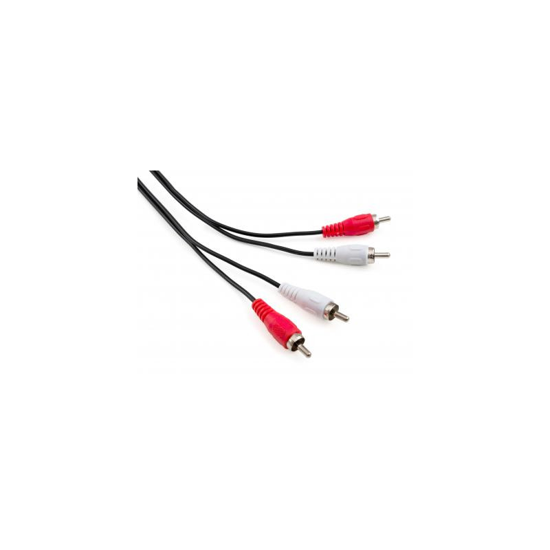 Кабель мультимедійний 2xRCA M to 2xRCA M 1.8m Vinga (VCP2RCA1.8)