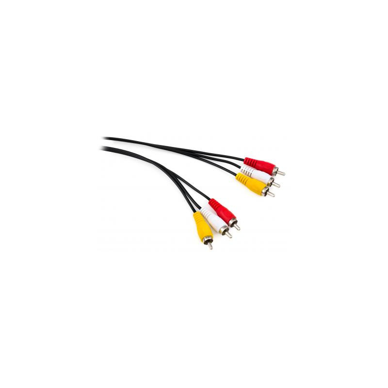 Кабель мультимедійний 3xRCA M to 3xRCA M 1.8m Vinga (VCP3RCA1.8)