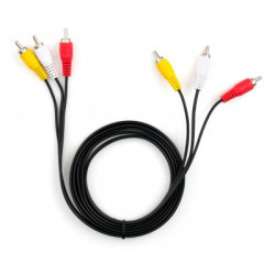 Кабель мультимедійний 3xRCA M to 3xRCA M 1.8m Vinga (VCP3RCA1.8)