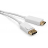Кабель мультимедійний DisplayPort M to HDMI M 1.8m Vinga (VCPDPHDMI1.8WH)