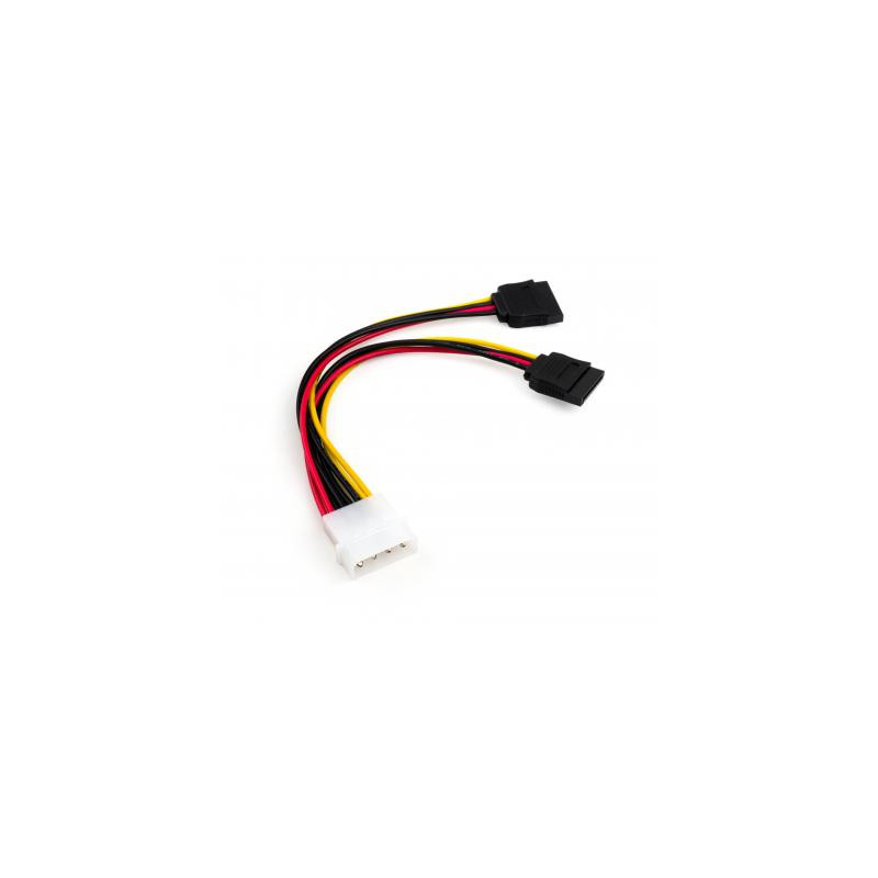 Кабель живлення SATA power 0.2m 2 connectors Vinga (VCPSATA2PW2)