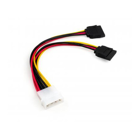 Кабель живлення SATA power 0.2m 2 connectors Vinga (VCPSATA2PW2)