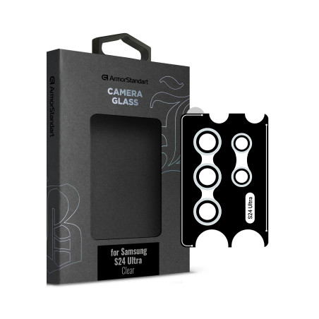 Скло захисне Armorstandart Camera glass Supreme Black Icon Samsung S24 Ultra Clear (ARM76616)