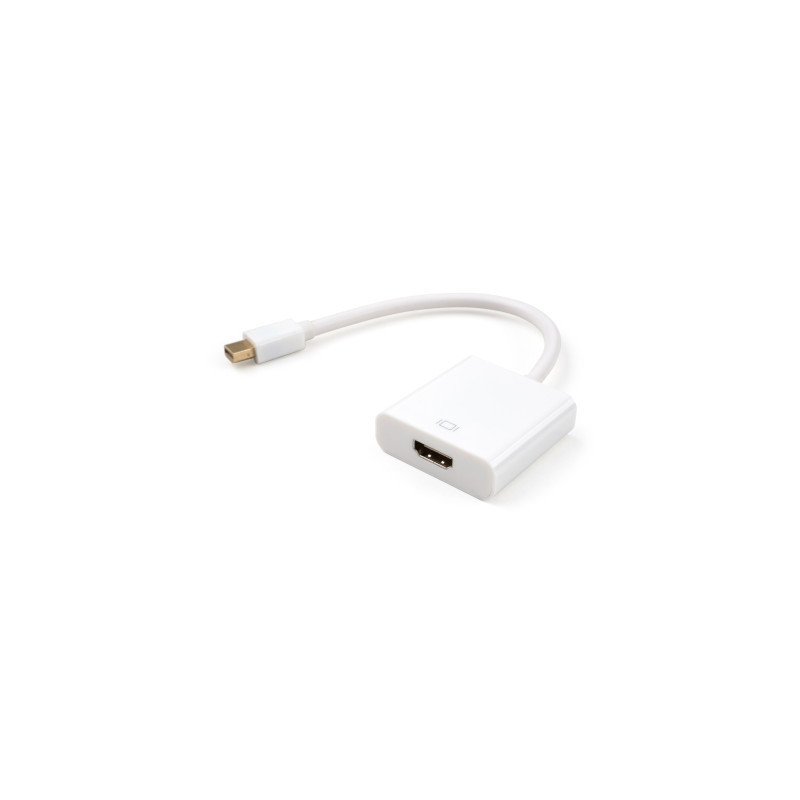 Перехідник Mini Display port M to HDMI F white Vinga (VCPMDPHDMIWH)