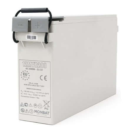 Батарея до ДБЖ MONBAT 12V-200Ah, AGM FRONT TERMINAL (12MVR200)
