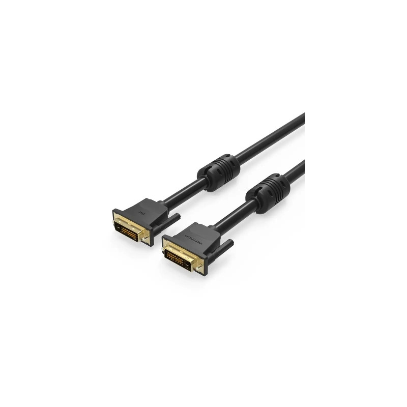 Кабель мультимедійний DVI to DVI 24+1pin 1.5m 2K 60Hz Dual Linik Vention (EAABG)