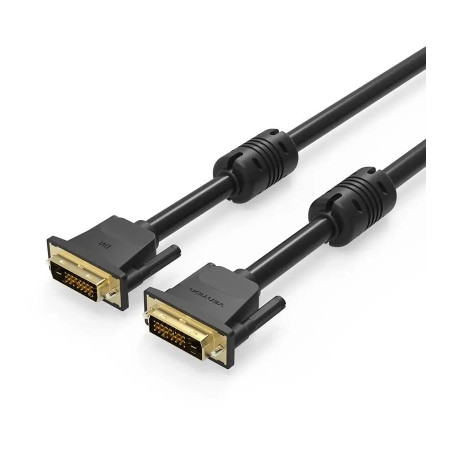 Кабель мультимедійний DVI to DVI 24+1pin 1.5m 2K 60Hz Dual Linik Vention (EAABG)