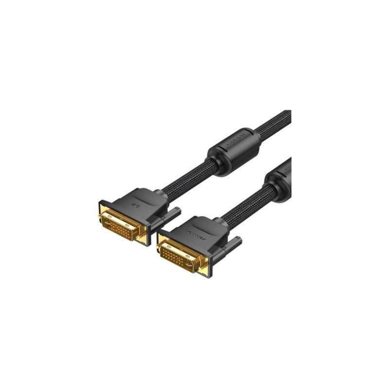 Кабель мультимедійний DVI M to DVI M 8.0m 24+1pin 2K60Hz ferrite Vention (EAEBK)