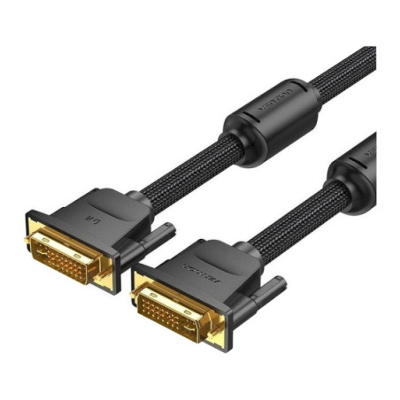 Кабель мультимедійний DVI M to DVI M 8.0m 24+1pin 2K60Hz ferrite Vention (EAEBK)