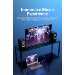 Кабель мультимедійний HDMI M to HDMI M 2.0m V2.1 8K60Hz silver Vention (ALCIH)