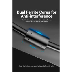 Кабель мультимедійний VGA M to VGA M 2.0m ferrite Vention (DAEBH)