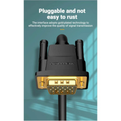 Кабель мультимедійний VGA M to VGA M 2.0m ferrite Vention (DAEBH)