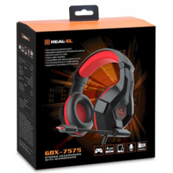 Навушники REAL-EL GDX-7575 Black/Red (EL124100042)