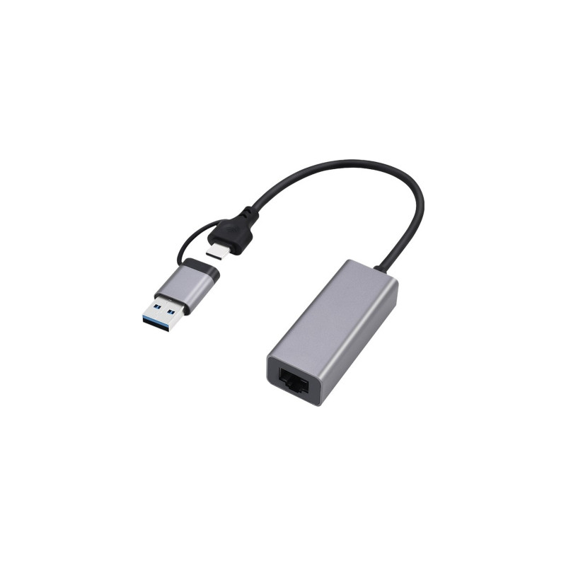 Адаптер USB-A /C to Lan 2.5 Gbit/s Cablexpert (A-USB3AC-LAN2G-01)