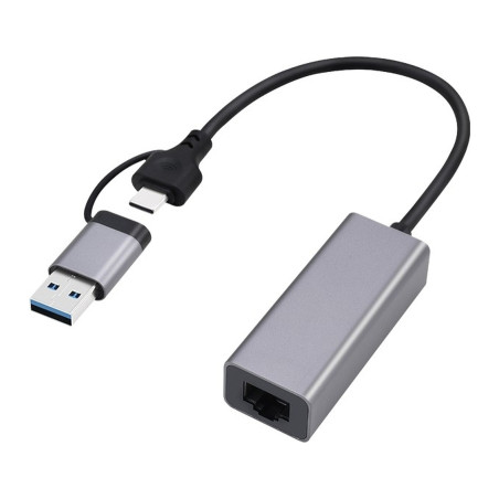 Адаптер USB-A /C to Lan 2.5 Gbit/s Cablexpert (A-USB3AC-LAN2G-01)