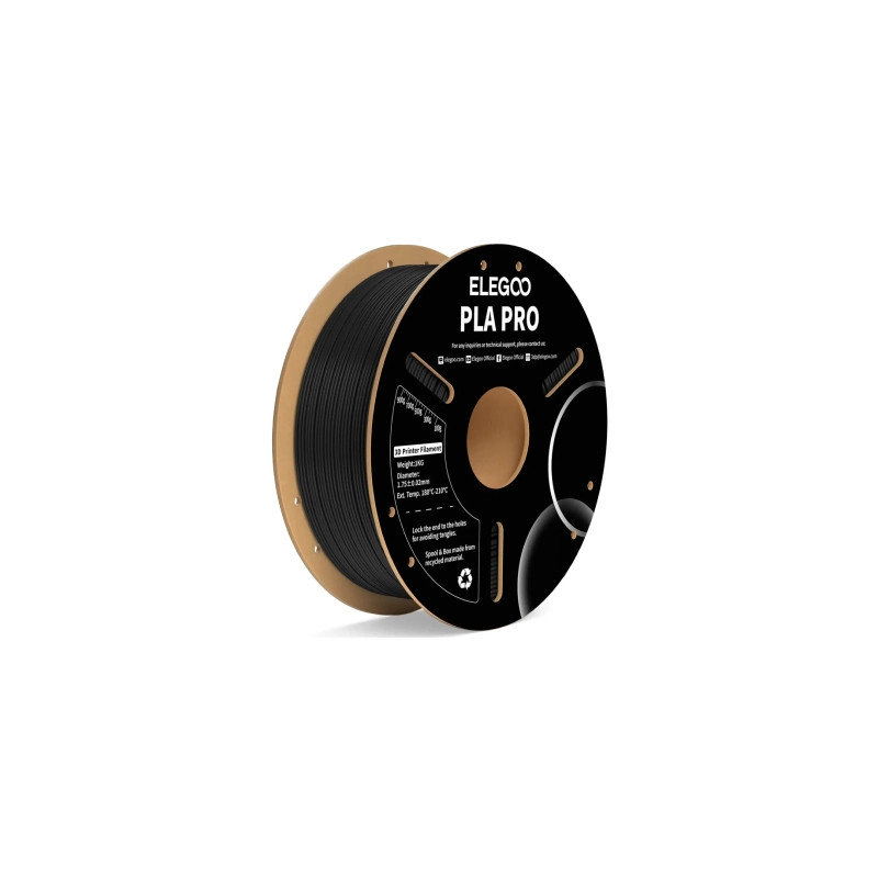 Пластик для 3D-принтера ELEGOO PLA PRO 1кг, 1.75мм, black (50.203.0188)