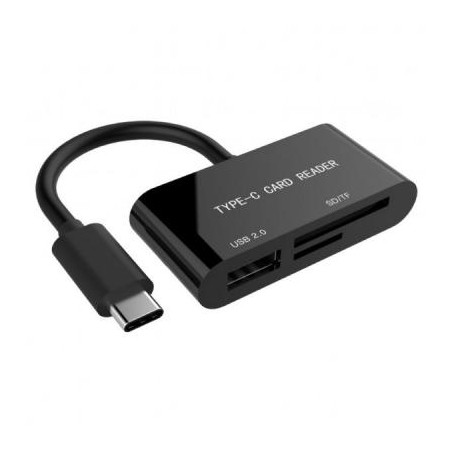 Зчитувач флеш-карт Gembird Type-C SD/TF + USB2.0 (UHB-CR3-02)