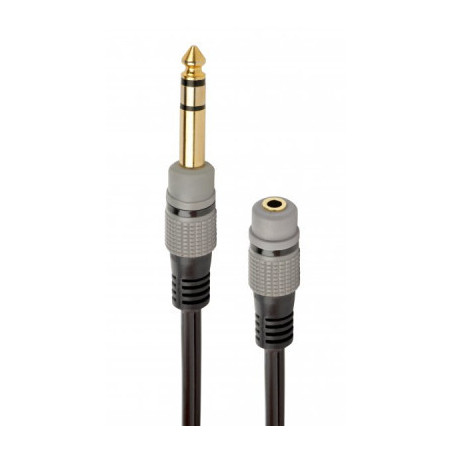 Перехідник 6.35мм M / F 3.5 мм Cablexpert (A-63M35F-0.2M)